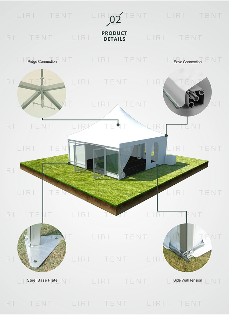 Movable Outdoor Clear Roof Canopy Gazebo Tent for Backyard Events and Parties