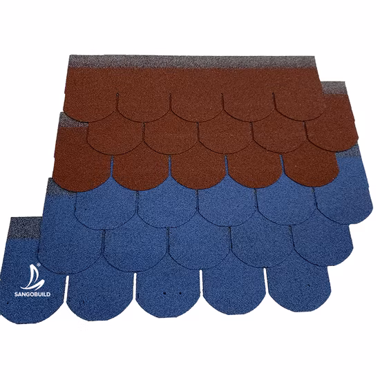 Anti colorido reforzado con fibra de vidrio hermosa del estilo del arreglo para requisitos particulares de la muestra de tejas del tejado de asfalto