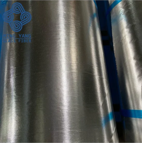 Material aislante ignífugo de tela de fibra de vidrio de papel de aluminio para material de construcción de tuberías